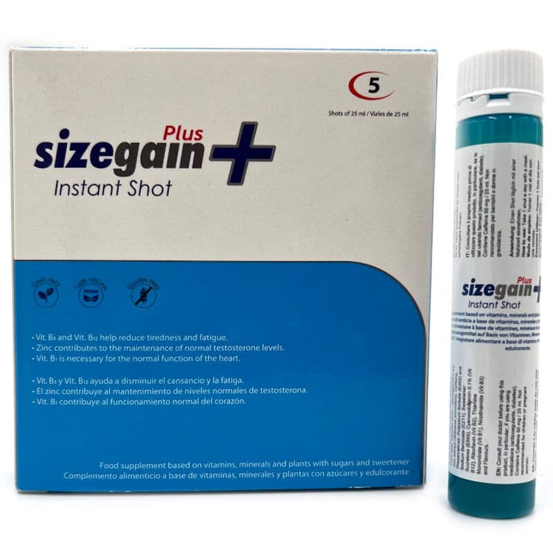 500 COSMETICS -SIZEGAIN PLUS INSTANT SHOT MALE ENERGIZER 5 UNITS thumb 2