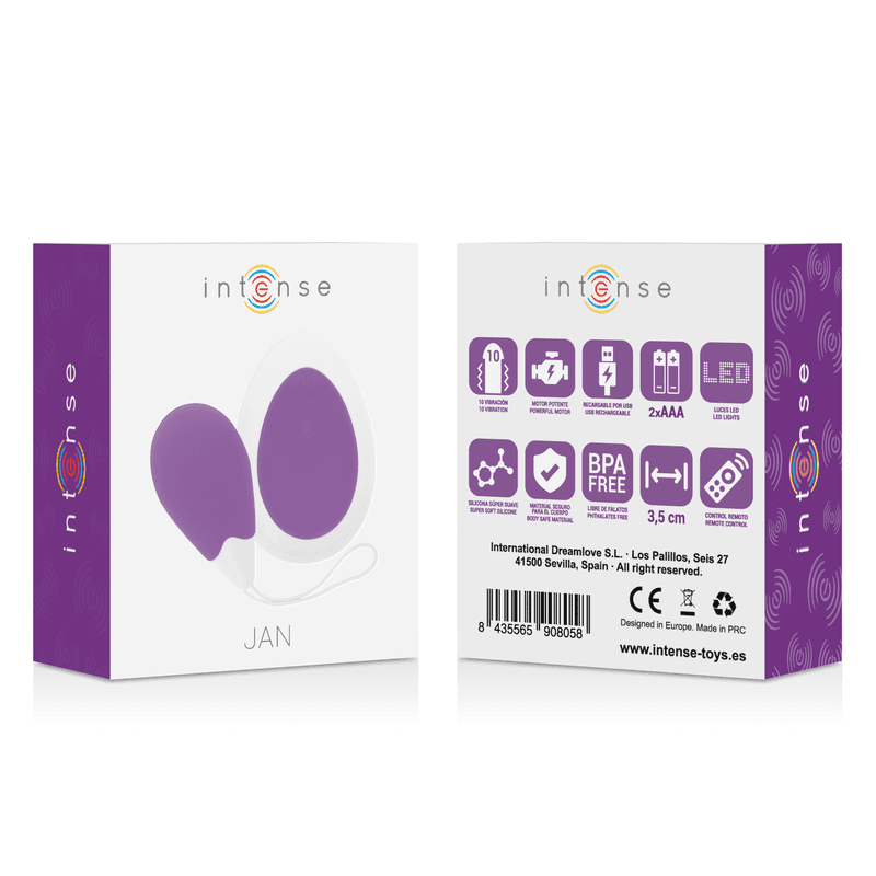 INTENSE - JAN LILAC REMOTE CONTROL VIBRATING EGG thumb 8
