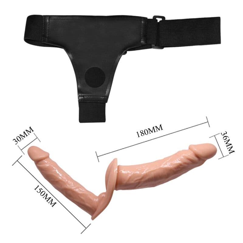 BAILE - ULTRA PASSIONATE DOUBLE DILDOS WITH HARNESS thumb 5