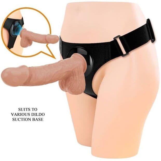 PRETTY LOVE - HARNESS BRIEFS UNIVERSAL HARNESS WITH DILDO JERRY 21.8 CM NATURAL thumb 2