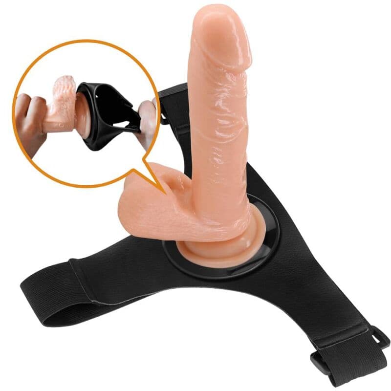 PRETTY LOVE - HARNESS BRIEFS UNIVERSAL HARNESS WITH DILDO TOM 20 CM NATURAL thumb 7