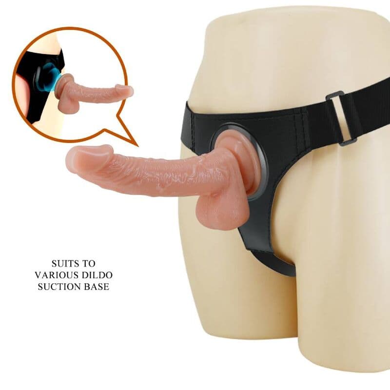 PRETTY LOVE - HARNESS BRIEFS UNIVERSAL HARNESS WITH DILDO KEVIN 19 CM NATURAL thumb 2