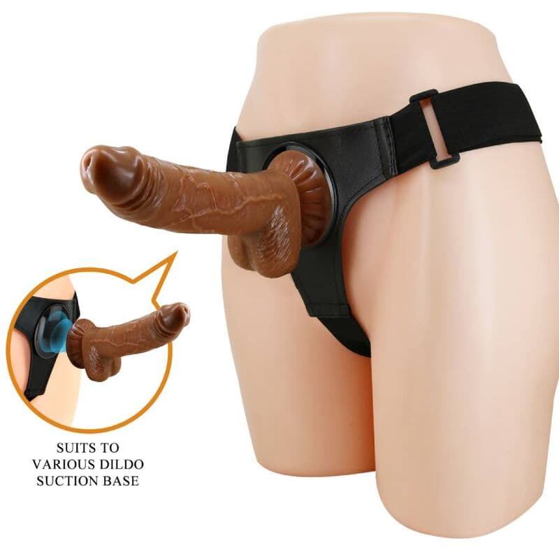 PRETTY LOVE - HARNESS BRIEFS UNIVERSAL HARNESS WITH DILDO MICHEAL 20 CM BLACK thumb 2