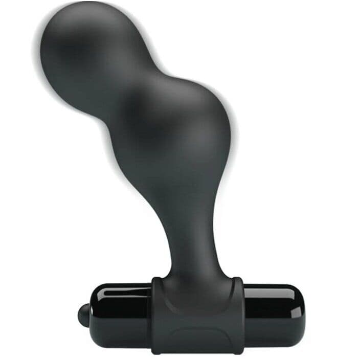 MR PLAY - BLACK SILICONE VIBRATOR ANAL PLUG thumb 2