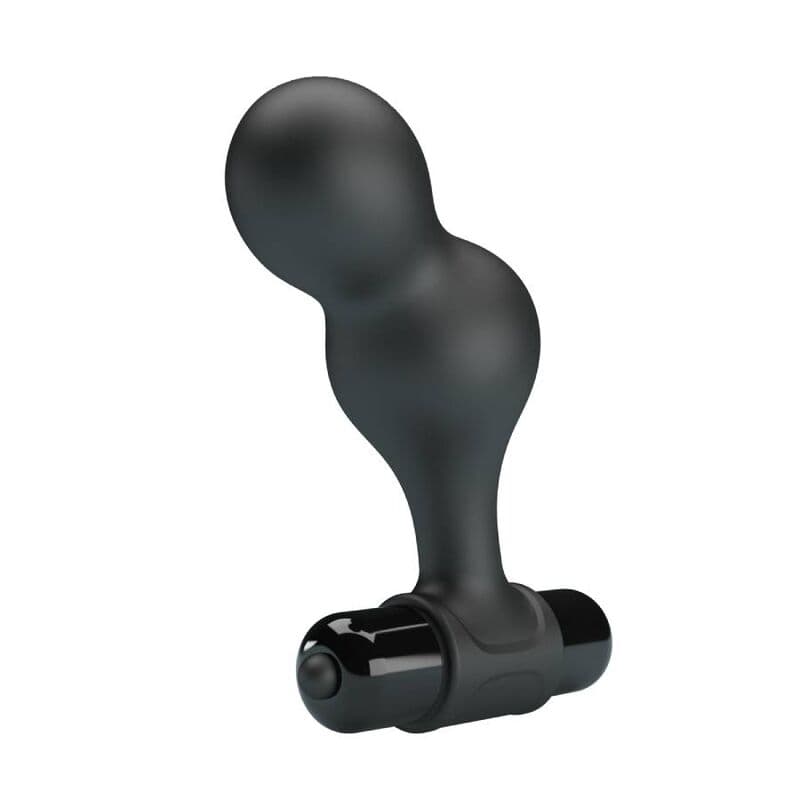 MR PLAY - BLACK SILICONE VIBRATOR ANAL PLUG thumb 4