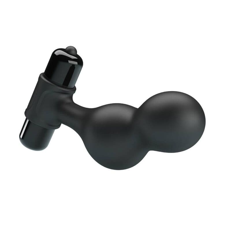 MR PLAY - BLACK SILICONE VIBRATOR ANAL PLUG thumb 5