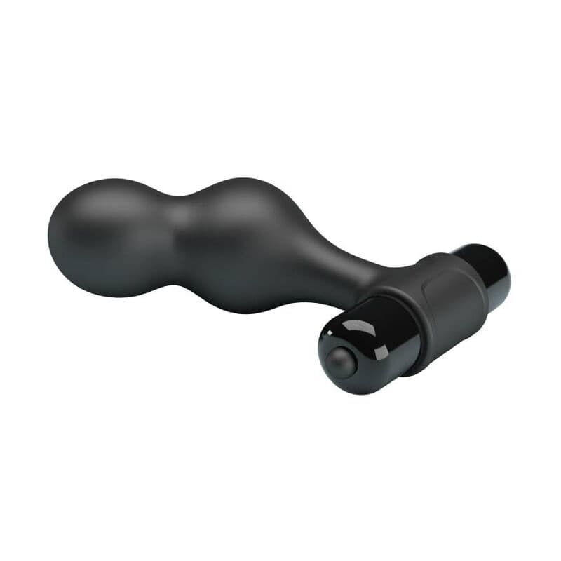 MR PLAY - BLACK SILICONE VIBRATOR ANAL PLUG thumb 6