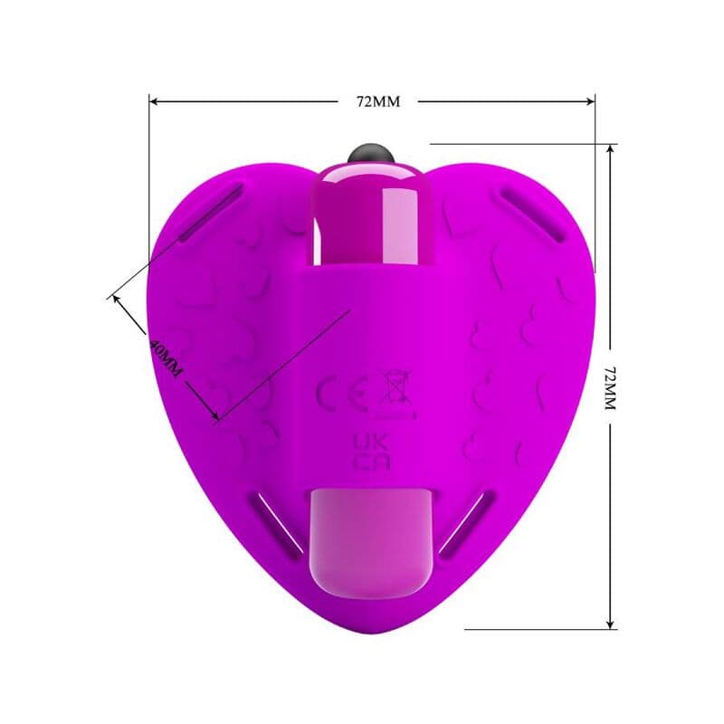 PRETTY LOVE - HEARTBEAT CLITORIS MASSAGER 10 VIBRATION MODES PURPLE thumb 5