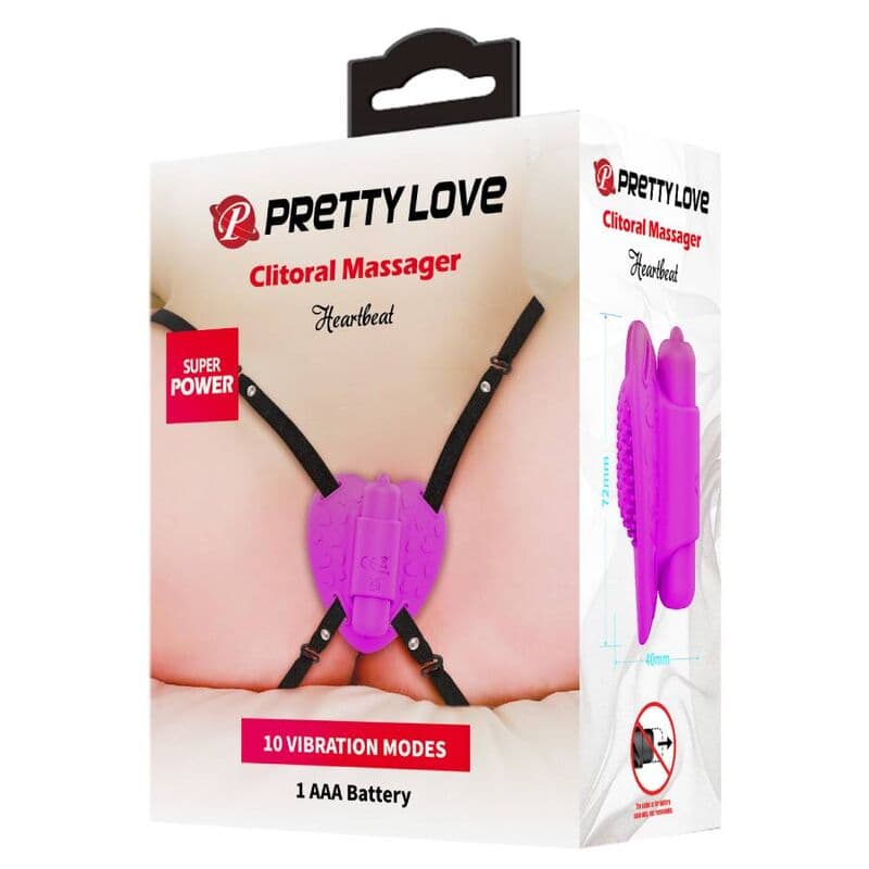 PRETTY LOVE - HEARTBEAT CLITORIS MASSAGER 10 VIBRATION MODES PURPLE thumb 9