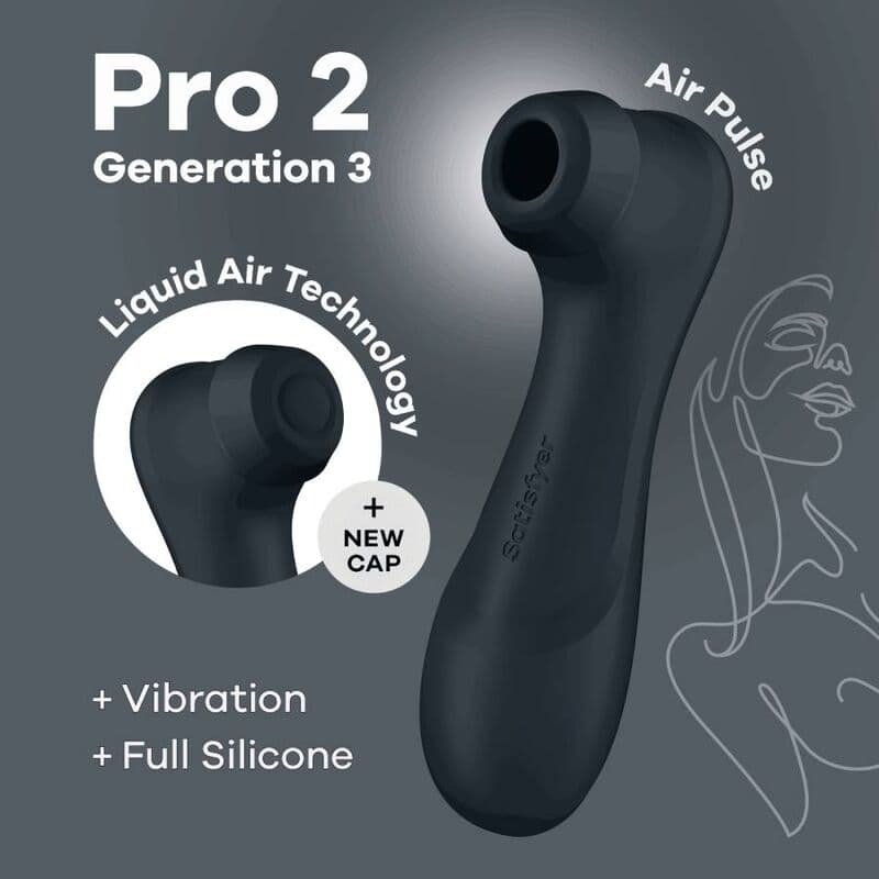SATISFYER - PRO 2 GENERATION 3 LIQUID AIR TECHNOLOGY BLACK thumb 5