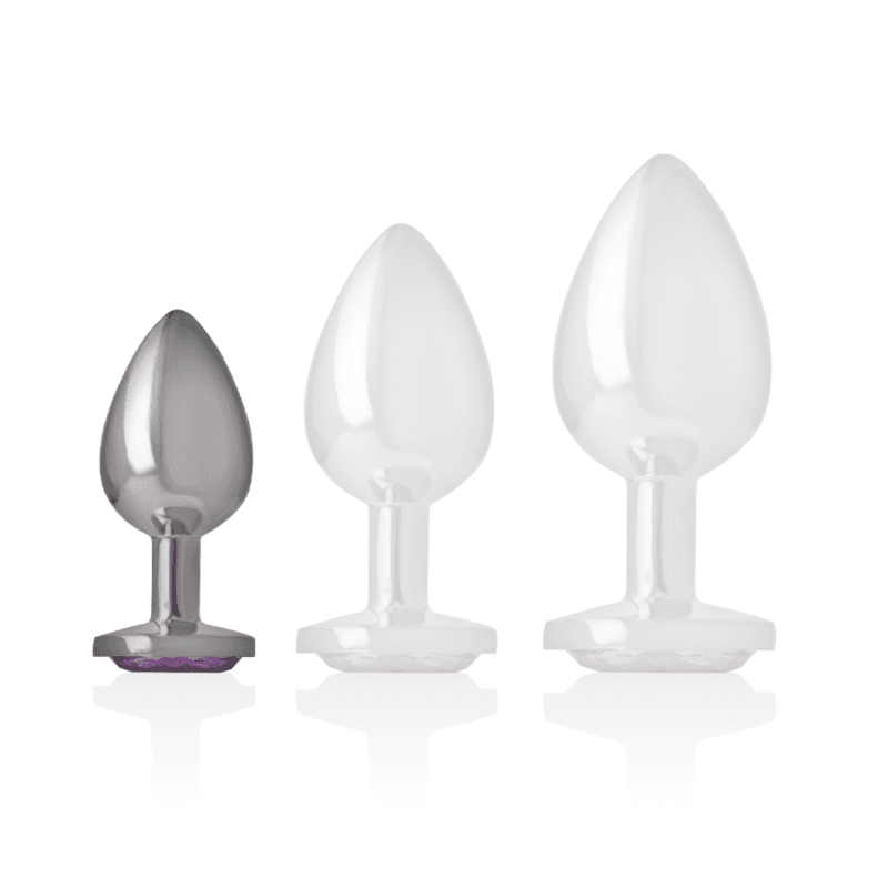 INTENSE - ALUMINUM METAL ANAL PLUG WITH VIOLET CRYSTAL SIZE S thumb 5