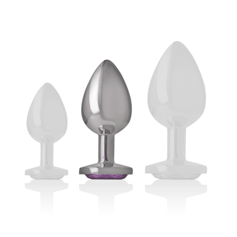INTENSE - ALUMINUM METAL ANAL PLUG WITH VIOLET CRYSTAL SIZE M thumb 5