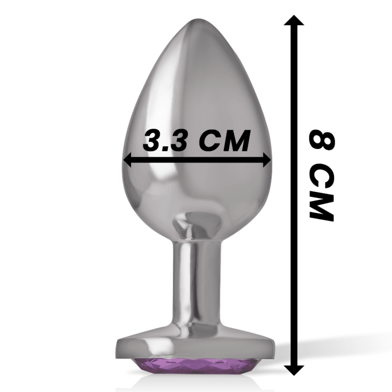 INTENSE - ALUMINUM METAL ANAL PLUG WITH VIOLET CRYSTAL SIZE M thumb 4