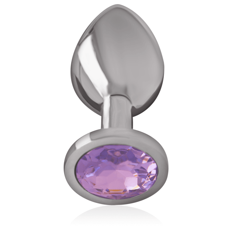 INTENSE - ALUMINUM METAL ANAL PLUG WITH VIOLET CRYSTAL SIZE L thumb 2