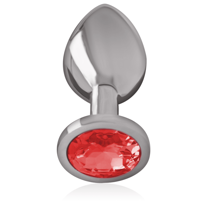 INTENSE - ALUMINUM METAL ANAL PLUG WITH RED CRYSTAL SIZE S thumb 2