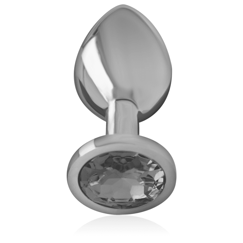 INTENSE - ALUMINUM METAL ANAL PLUG WITH BLACK GLASS SIZE M thumb 2