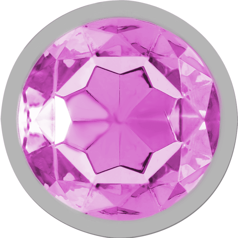 INTENSE - ALUMINUM METAL ANAL PLUG WITH PINK CRYSTAL SIZE M thumb 3