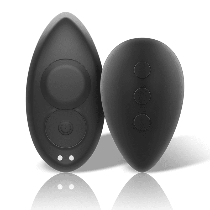 BLACK&SILVER - PRESTON RECHARGEABLE SILICONE VIBRATOR PANTIE BLACK thumb 2