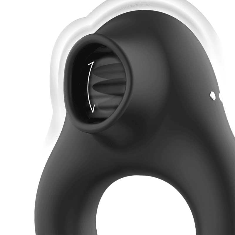 BLACK&SILVER - SILICONE VIBRATOR RING 3 MOTORS RECHARGEABLE BLACK thumb 4