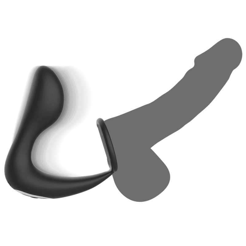 BLACK&SILVER - REMOTE CONTROL ANAL MASSAGER RECHARGEABLE SILICONE BLACK thumb 4