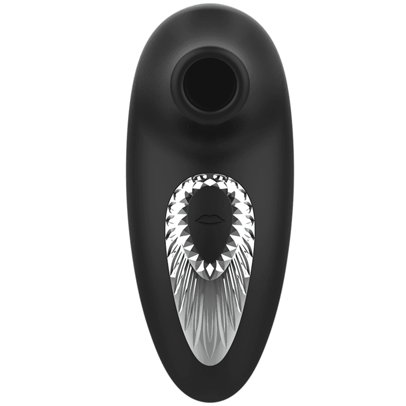 BLACK&SILVER - DRAKE DELUXE SUCKING VIBE RECHARGEABLE SILICONE BLACK thumb 2