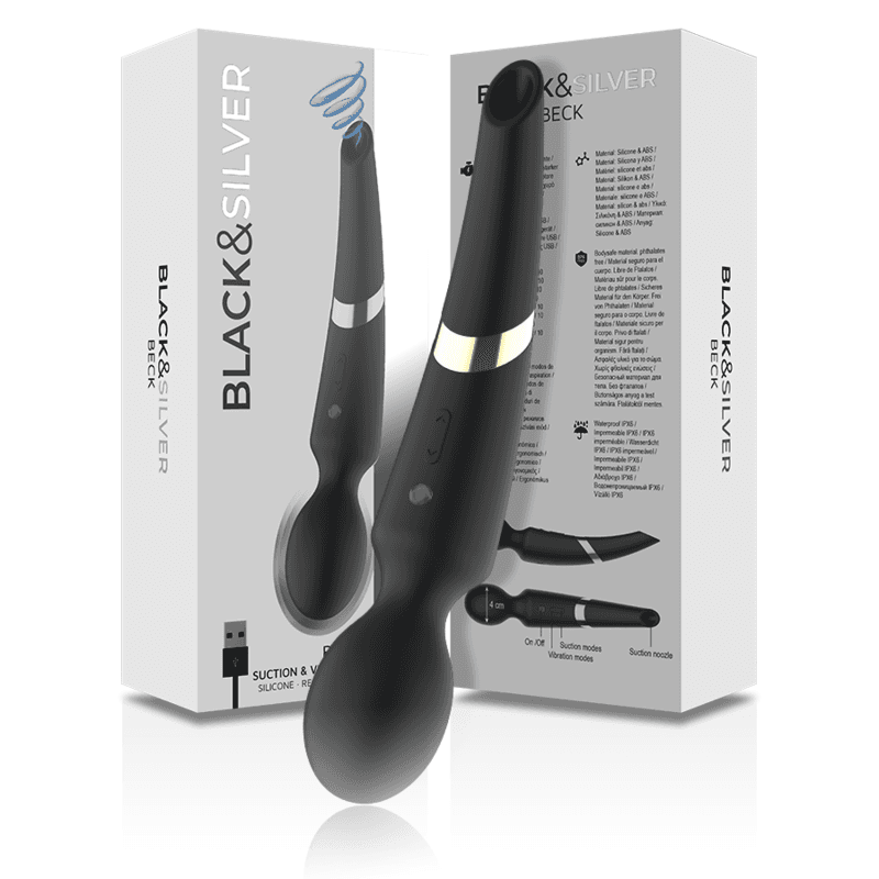 BLACK&SILVER - BECK WAND AND SUCTION CUP 2 IN 1 SILICONE thumb 6