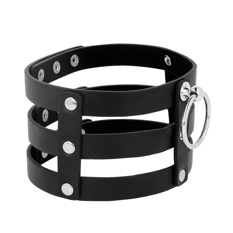 COQUETTE CHIC DESIRE - FETISH STYLE VEGAN LEATHER CHOKER thumb 3