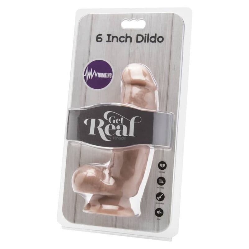 GET REAL - DILDO 12 CM WITH BALLS VIBRATOR SKIN thumb 2