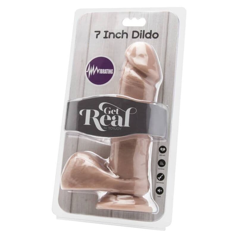GET REAL - DILDO 18 CM WITH BALLS VIBRATOR SKIN thumb 2