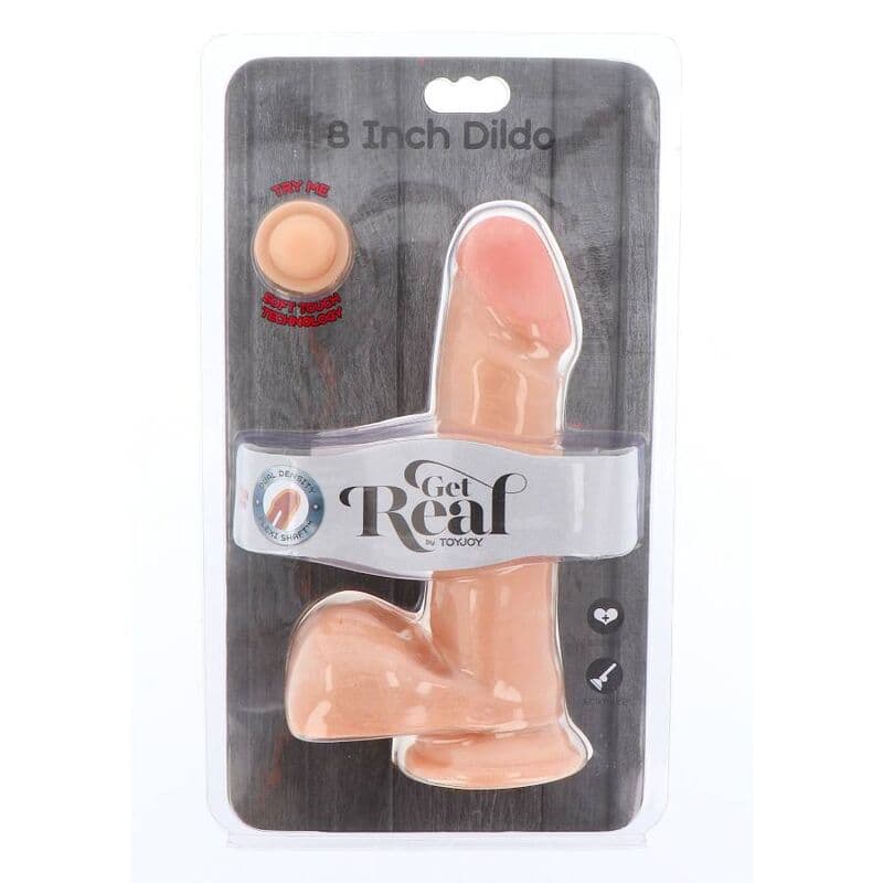 GET REAL - DUAL DENSITY DILDO 18 CM BALLS SKIN thumb 3