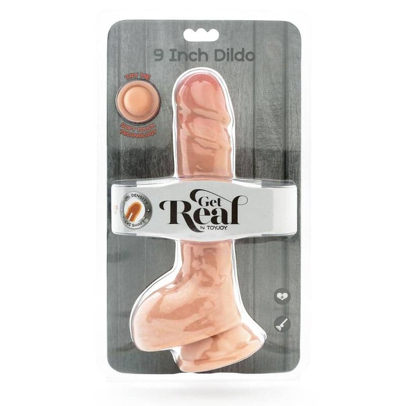 GET REAL - DUAL DENSITY DILDO 25,5 CM BALLS SKIN thumb 3