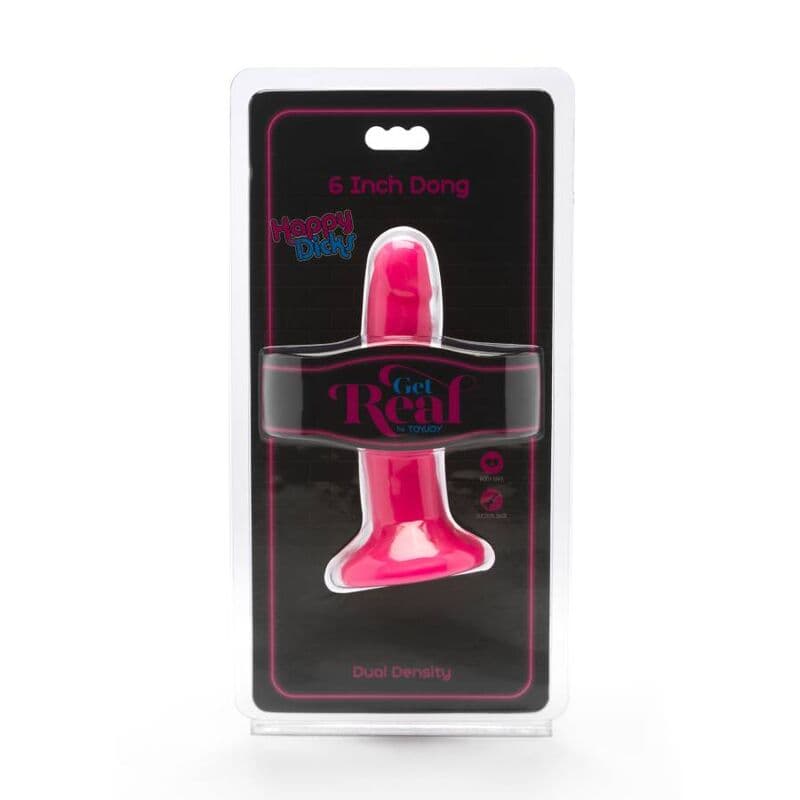 GET REAL - HAPPY DICKS DONG 12 CM PINK thumb 2