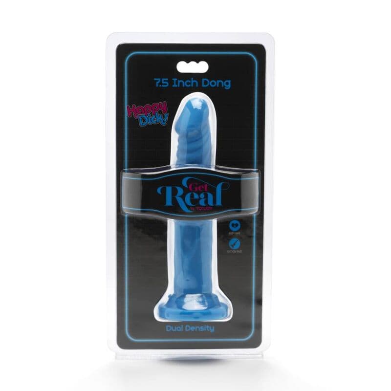 GET REAL - HAPPY DICKS DONG 19 CM BLUE thumb 2