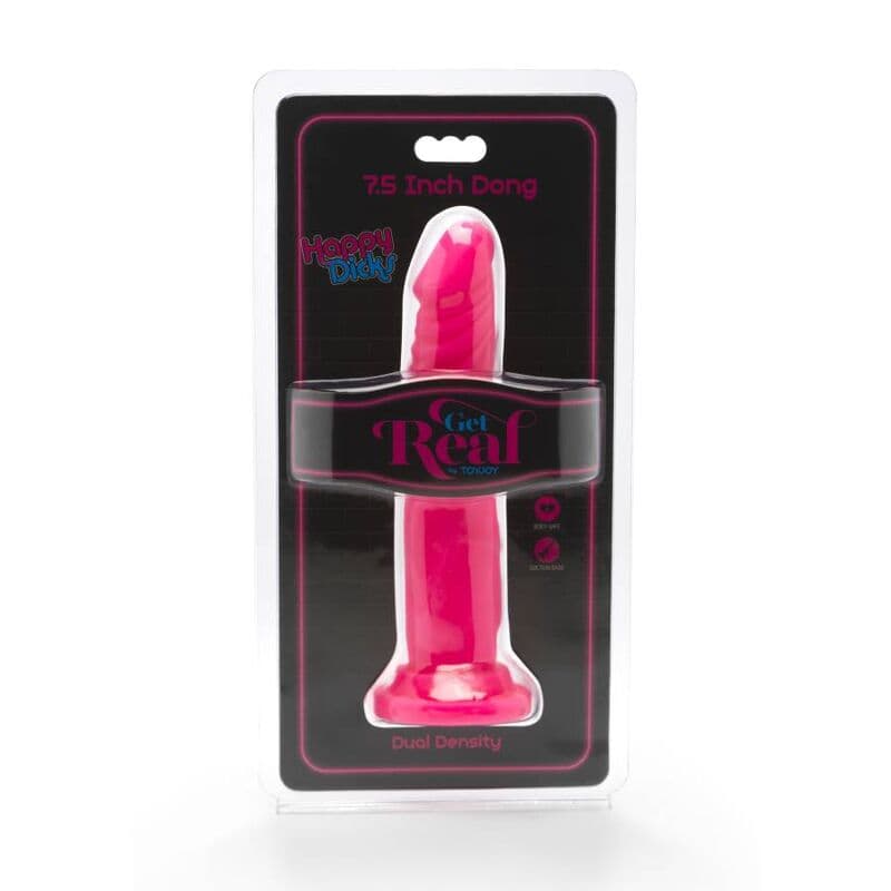 GET REAL - HAPPY DICKS DONG 19 CM PINK thumb 2