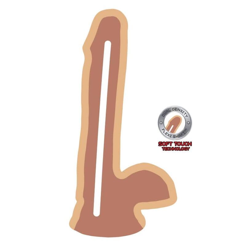 GET REAL - DUAL DENSITY DILDO 17 CM BALLS SKIN thumb 3