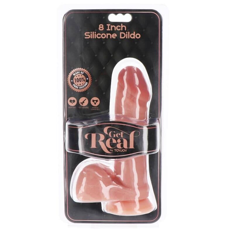 GET REAL - SILICONE DILDO 20,5 CM W BALLS SKIN thumb 4