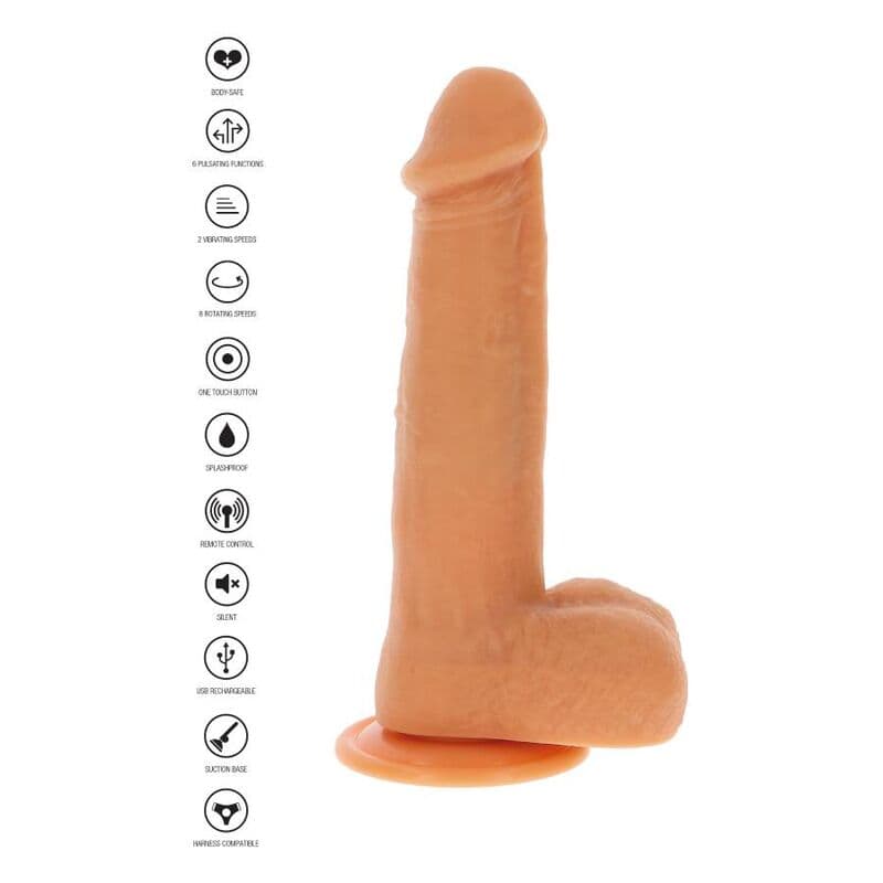 GET REAL - ROTATING BEADS VIBRATING DILDO SKIN thumb 4