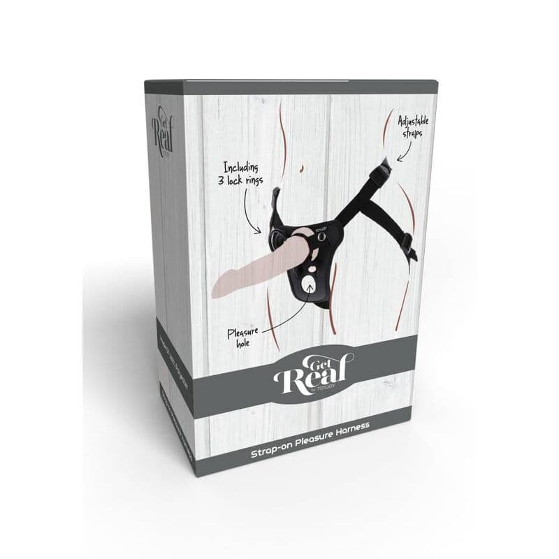 GET REAL - STRAP-ON PLEASURE HARNESS BLACK thumb 9