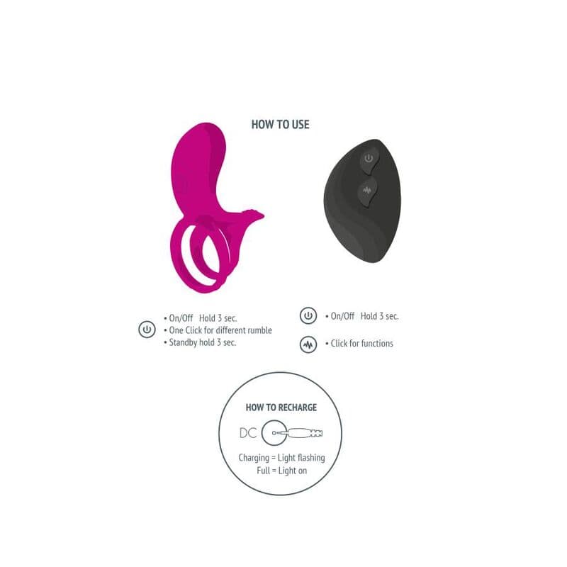 XOCOON - COUPLES STIMULATOR RING FUCHSIA thumb 4