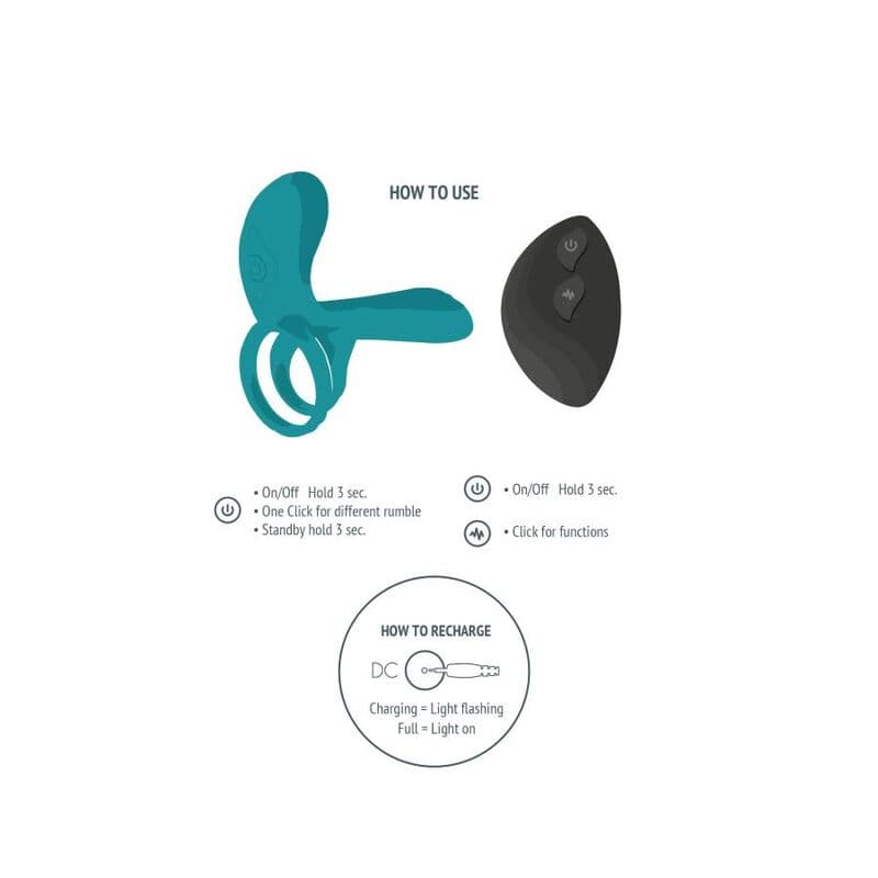 XOCOON - COUPLES VIBRATOR RING GREEN thumb 4
