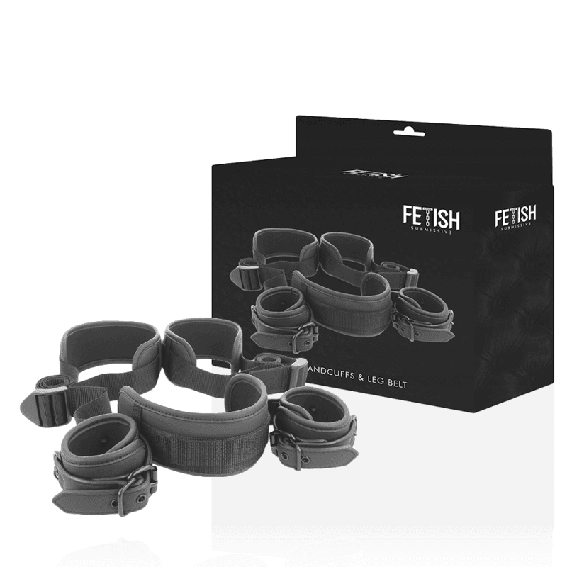 FETISH SUBMISSIVE - OPEN LEGS POSITION WITH NOPRENE LINING HANDCUFFS thumb 2