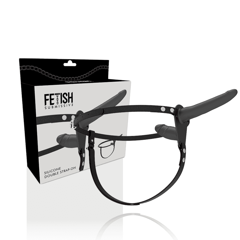 FETISH SUBMISSIVE HARNESS - BLACK DOUBLE PENETRATION thumb 2