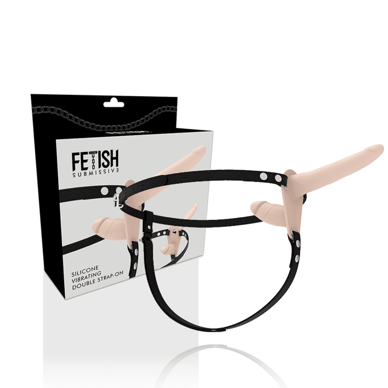 FETISH SUBMISSIVE HARNESS - DOUBLE PENETRATION FLESH UP VIBRATOR thumb 2