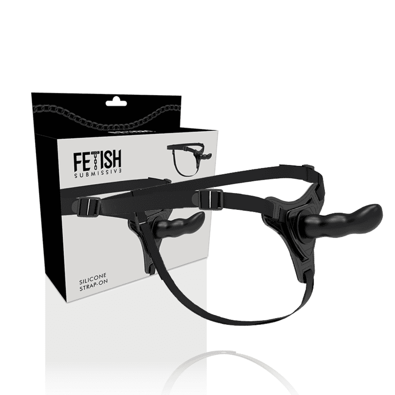 FETISH SUBMISSIVE HARNESS - BLACK SILICONE G-SPOT 16 CM thumb 2
