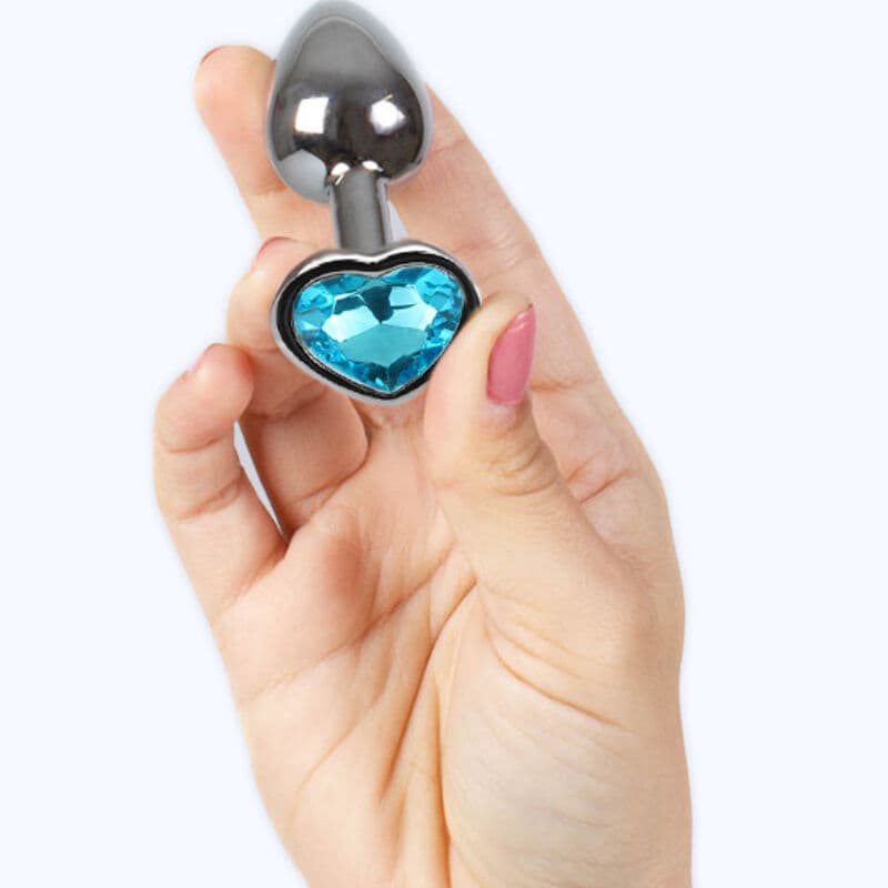 SECRETPLAY - METAL BUTT PLUG BLUE HEART SMALL SIZE 7 CM thumb 3