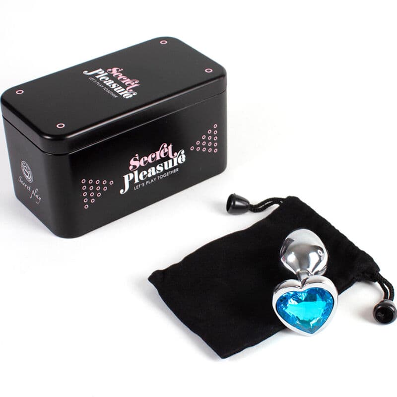 SECRETPLAY - METAL BUTT PLUG BLUE HEART SMALL SIZE 7 CM thumb 4