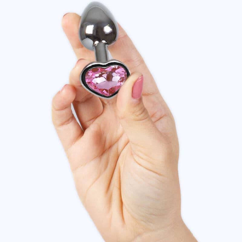 SECRETPLAY - METAL BUTT PLUG FUCHSIA HEART SMALL SIZE 7 CM thumb 3