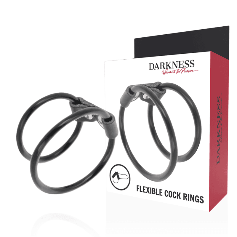 DARKNESS - DOUBLE FLEXIBLE PENIS RING thumb 1