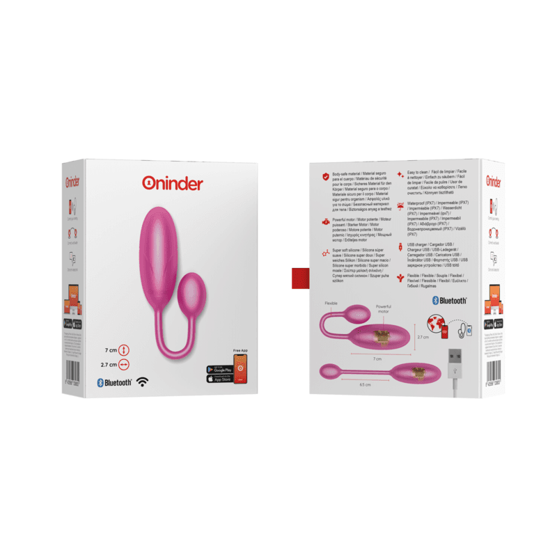 ONINDER - DENVER VIBRATING EGG PINK 7 X 2.7 CM FREE APP thumb 8