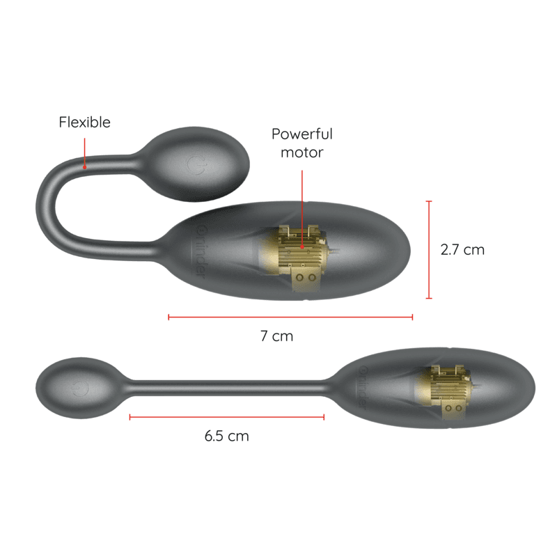 ONINDER - DENVER VIBRATING EGG BLACK 7 X 2.7 CM FREE APP thumb 3